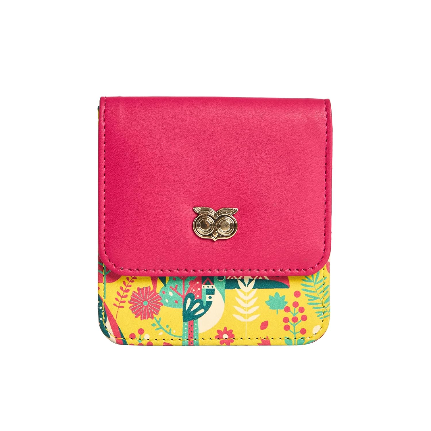Chumbak Women’s Wallet – Everyday Compact PU Leather Wallet, Ladies Purse with Card Slots & Secure Closure – Stylish Vegan Leather Travel Wallet